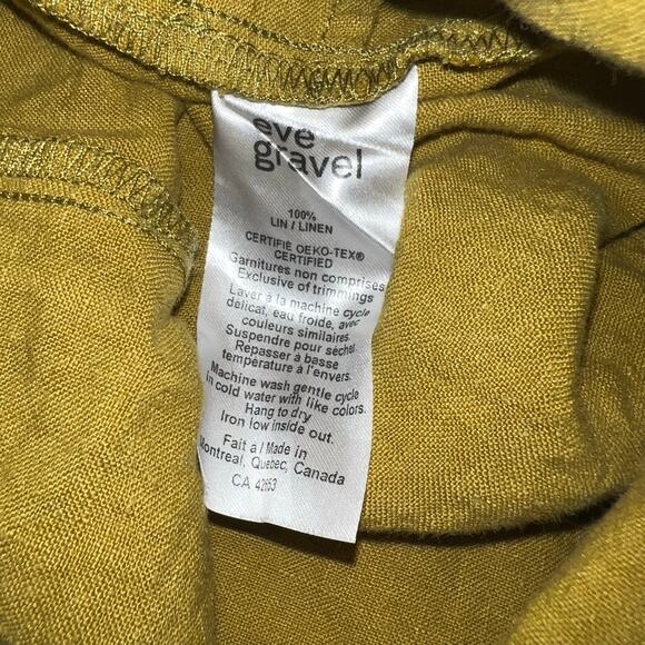 Eve Gravel Eve by the sea olive green women's linen shorts size large size - Picture 4 of 6
